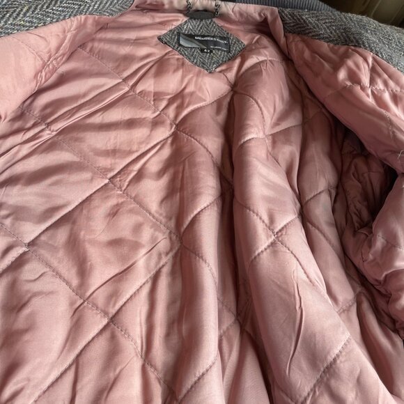 Vintage Members Only Tweed Jacket Mens 42 Large Gray Quilted Lining Retro 80s - Picture 6 of 13